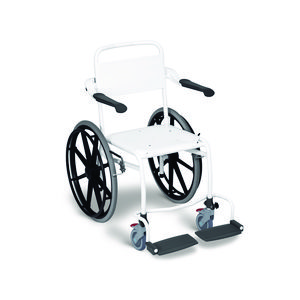 Douchestoel zelfrijder HT-bekleding hoog wit