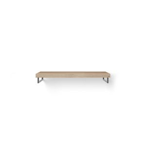 Wastafelblad Solo Wood eiken 120cm RVS 2x handdoekhouder