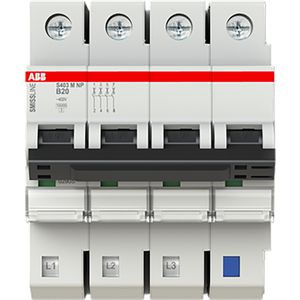 Installatieautomaat 3-polig + NP B-karakteristiek 20A 10kA