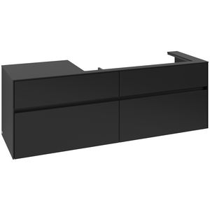 Wastafelonderkast Collaro 1600x548x500mm Volcano Black C030B0VL