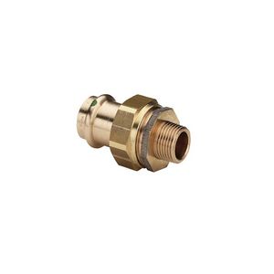 3-del. koppeling vlakd. Sanpress brons 15x1/2" bt.