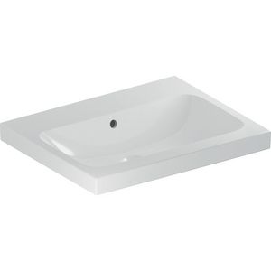 iCon Light wastafel 60x48cm z/kraangat m/overloop wit