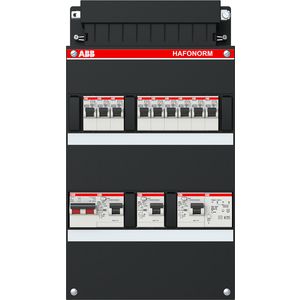 Installatiekast 9x achter 3x 30mA + T + HS 1-f
