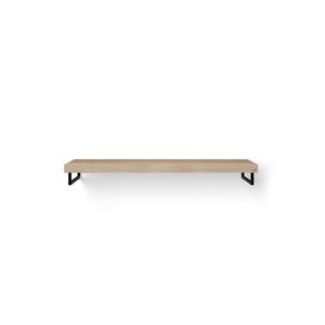 Wastafelblad Solo Wood eiken 140cm zwart 2x handdoekhouder