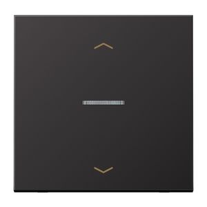 Stuurafdekking LS 1voudig alu dark pijl HOME