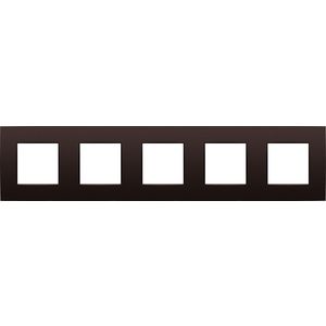 Vijfvoudige afdekplaat 71 mm centerafstand Niko Intense dark