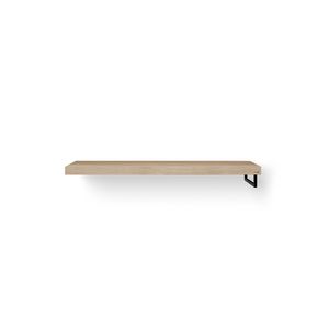 Wastafelblad Base Wood eiken 140cm zwart 1x handdoekbeugel RE.