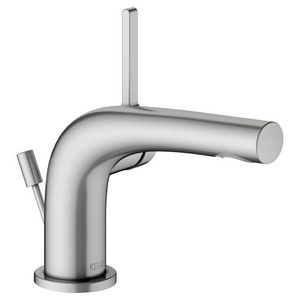 1-hendel wastafelmengkraan 80 trekst. afvoergarnituur roestvr. st.