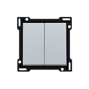 Afwerkingsset serie/wisselschakelaar + drukknop N.O. sterlin