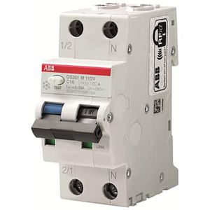 Aardlekautomaat 1P+N B kar 10A 30mA 10kA 110V