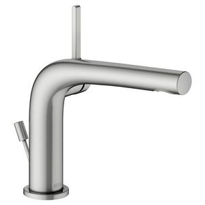 1-hendel wastafelmengkraan 120 afvoergar. roestvr. staal