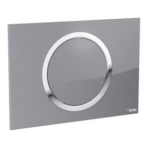 WC-Bedieningsplaat Zero 2-toets glas zilver verzonken