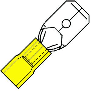 Kist a 100st. geisoleerde vlaksteker 6,3x0,8mm 4-6mm² Nylon
