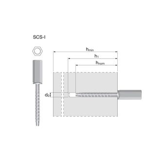 Betonschroef SCS-I 7.5x35-M8/M10 VVE=50