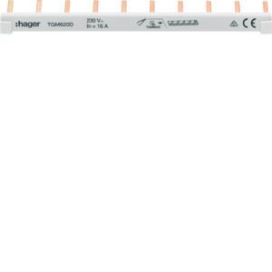 Zak a 2st. Kamrail 10-pins 6mm² met eindkapjes