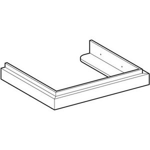opzetplaat: Eiken grijs-bruin, Breedte =120cm