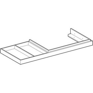Opzetwastafelplaat B=118cm Eiken beige  595532000
