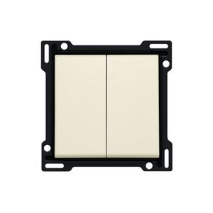 Afwerkingsset serie/wisselschakelaar + knop NO. cream