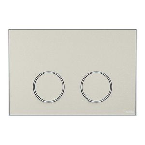 Frame Bedieningsplaat MEPA 2-toets zand-matwit