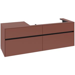 Wastafelonderkast Collaro 1600x548x500mm Wine Red C03000AH