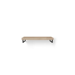 Wastafelblad Solo Wood eiken 100cm zwart 2x handdoekhouder