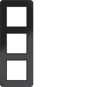 Afdekraam 3-voudig C.8 glas zwart glanzend