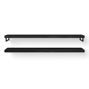 Wooden Base Shelf Duo 200cm eik black handdoekh. mat zw