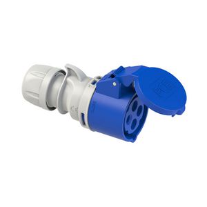 CEE contrastekker 16A 4p 200-250V 9h blauw IP44 Shark