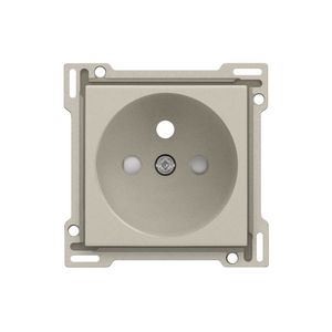 Afwerkingsset voor stopcontact met penaarde en beschermingsafsluiters  sand textured