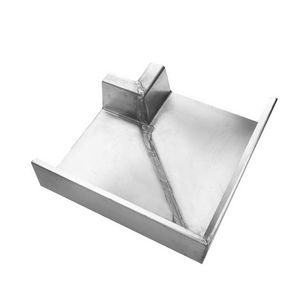Zinken HWA binnenhoekstuk 210x210x0,8mm B30 (te monteren in of om de goot)