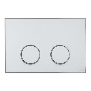 Frame Bedieningsplaat MEPA 2-toets wit-chroom glans