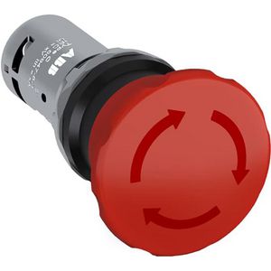 Compact noodstop drukknop 40mm rood draai ontgrendeling