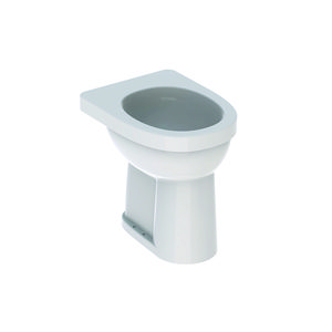 300 Comfort 93 staand closet verhoogd +6cm vlakspoel AO. wit met spoelrand (excl. zitting)