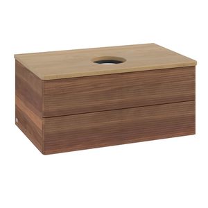 Wastafelonderkast Antao 800x360x500mm Warm Walnut K19111HM