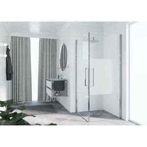 Hoekinstap YPLUS2G 1010-1030x2000mm chroom band satin