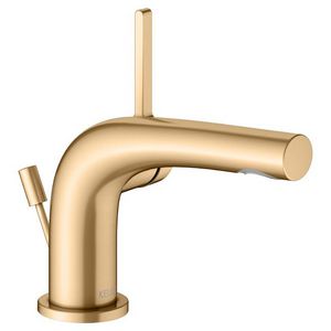 1-hendel wastafelmengkraan 80 trekstang afvoergarnituur messing geborsteld