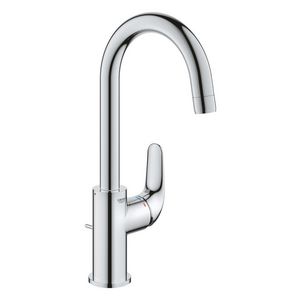 Euroeco L-Size wastafelmengkraan chroom hoge uitloop sprong 140mm incl. waste-inrichting (prof)