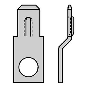 Kist a 100st. Vlakstekerhuls tab 4,8x0,8 gat M4 H=45° St.