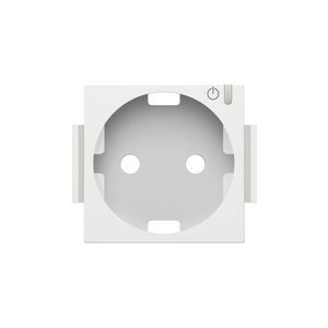 Afwerkingsset geconn. schakelbaar stopcontact+knop white c.