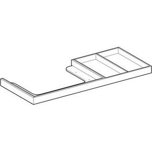 Opzetplaat neerlegruimte 118cm Eiken grijs-bruin  595556000