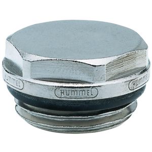 Blindstop 1/2" o-ring pakking vernikkeld