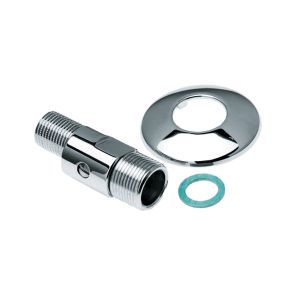 Set a 2st. S-koppeling afsluitbaar 1/2"x3/4"incl. chroom rozet