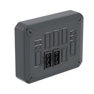 Stekerbare T100 deksel+GST18 2x3P 150x116x60 poly grafiet