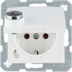 Wandcontactdoos RA klapdeksel en slot berker S.1/B.3/B.7 mat