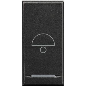 Wipschakelaar antraciet Bel symbool 1f 1 module VVE=10