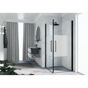 Hoekinstap YPLUS2G 1010-1030x2000mm zwart band satin