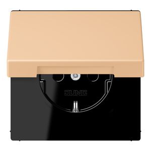Wandcontactdoos met R/A klapdeksel slagvast LC32122