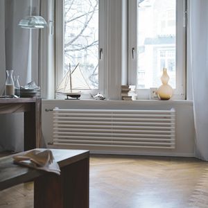 Kolomradiator Charleston Turned 2-koloms 394x1492mm 8-leden wit RAL9016
