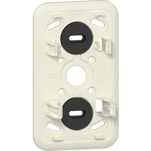 Montageplaat 2-voudig K/P25 kombi schakelaar /WDC ongeaard Opbouw creme wit