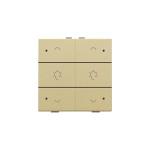 Dubbele dimbediening met led Home Control gold coated